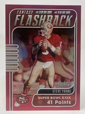 Steve Young 030/100 2020 Panini Absolute #FF-SY Fantasy Flashback Spectrum Red