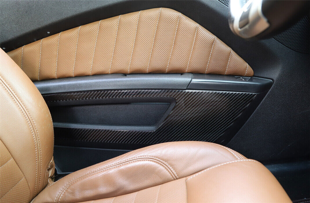 For Ford Mustang 2009-2014 Real Carbon Fiber Inner Door Panel Strip ...