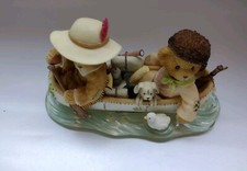 Cherished Teddies Bear Figurine Lewis And Clark Preceeded On To Friendship Canoe