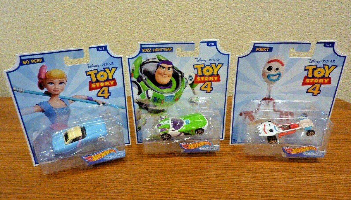 Hot Wheels Toy Story 4 Bo Peep Buzz Lightyear Forky Disney Pixar