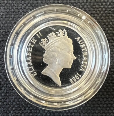 1988 AUSTRALIA Aboriginal 25 YRS of CURRENCY Proof Silver 2 Dollar