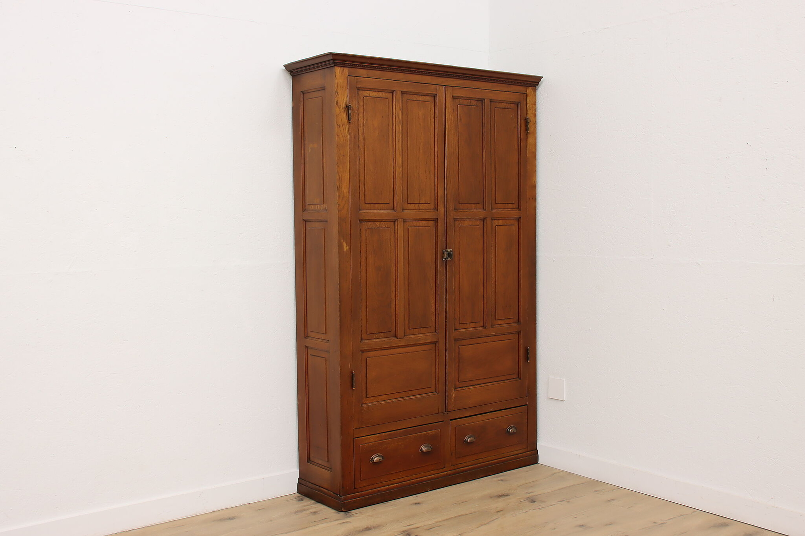 Farmhouse Antique Rustic Oak Wardrobe, Armoire or Closet #50262