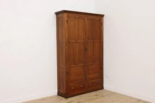 Farmhouse Antique Rustic Oak Wardrobe, Armoire or Closet #50262