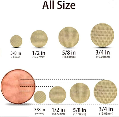 200 PCS 1/2 Pipe Screens, Brass Pipe Screen Filters 0.5 Inch Metal Screens with - Picture 4 of 12