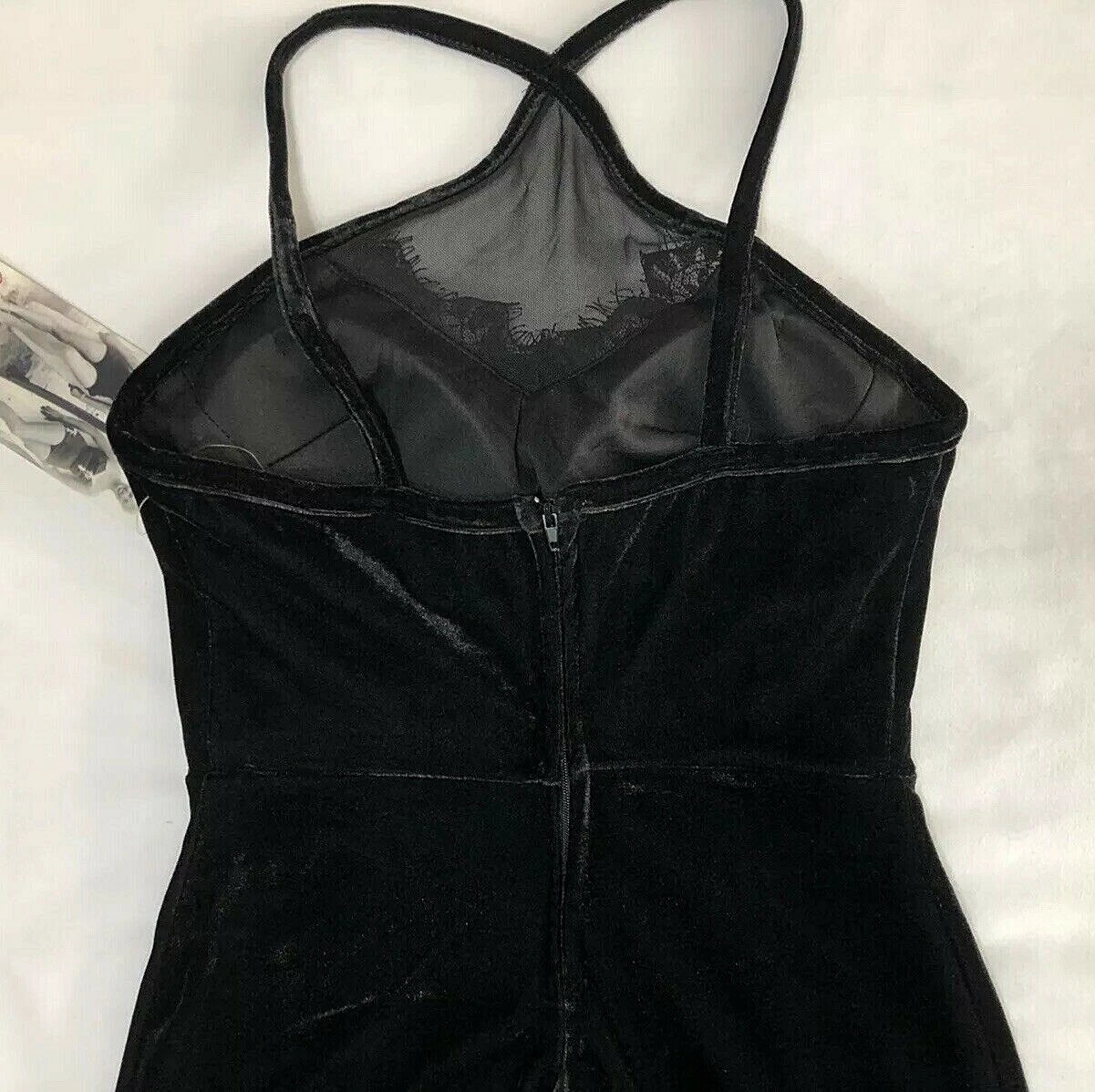 VALENTINO Honey Rosie Vestito Tubino XS Mini Bodycon Elasticizzato Velluto Festa Cocktail Nero Nuovo