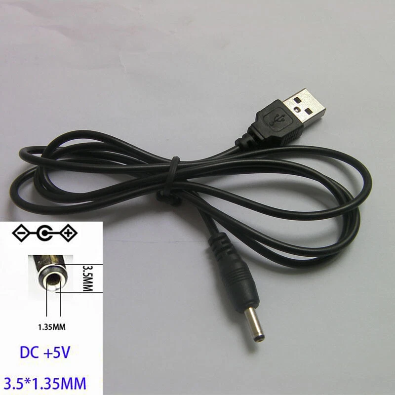 USB Male To DC 3.5mm Jack Female Connector Cable Cord 1.5M/4.9Ft Charge only - Image 4 of 4
