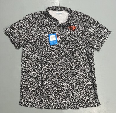 Oregon State Beavers Columbia PFG Button Up Shirt Men's Medium Retail $65
