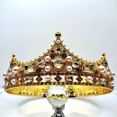 Königliche Krone - Luxuriöser Diadem Krone Königin Gold Krone Theater Bedarf