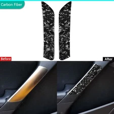 Forged Carbon Fiber Interior Door Handle Cover For Hyundai Genesis Coupe 2013-16