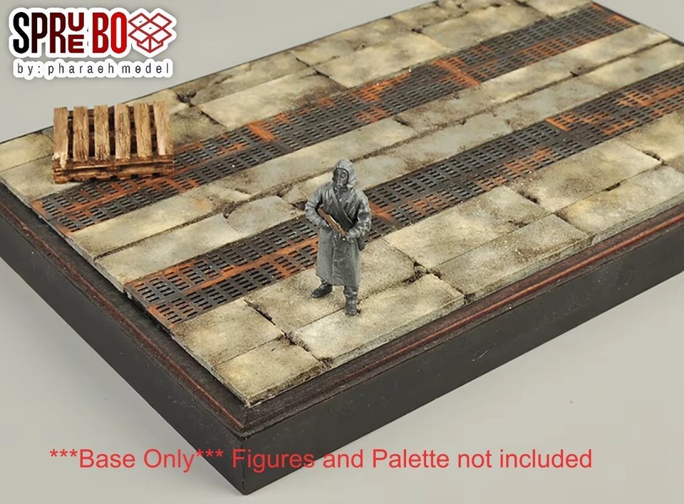 1/35 Diorama Display Base for tank model (Base and wood Frame only ...
