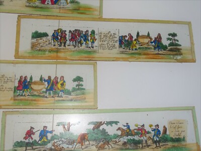 5 PLAQUES DE VERRE POUR LANTERNE MAGIQUE - VERS 1900 !! Lot N°3