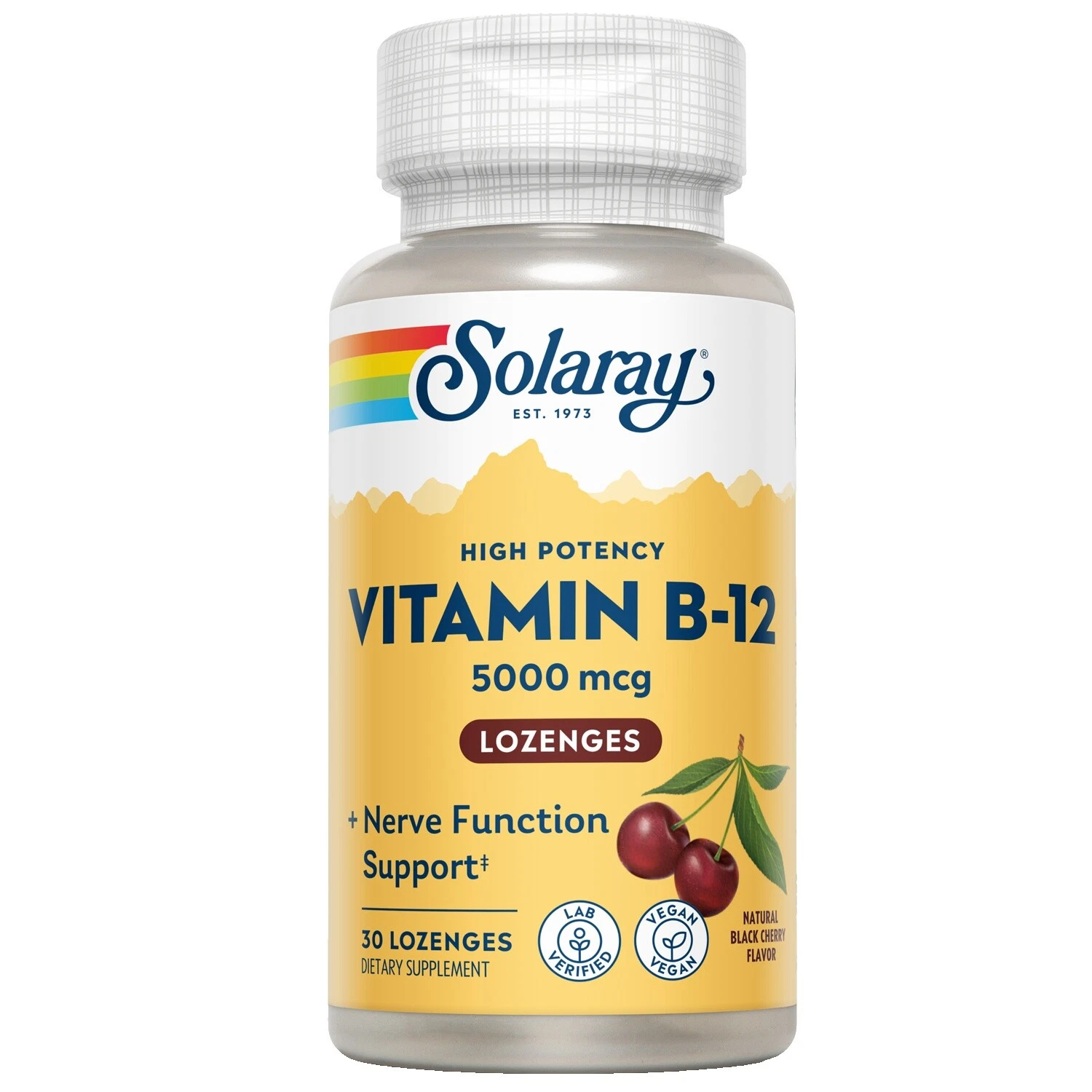 Solaray Vitamina B12 Pastilha de Vitaminas e Minerais
