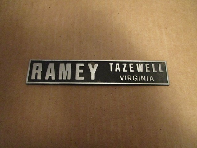 Ramey-Tazewell Virginia_Car Badge Emblem Letters | eBay