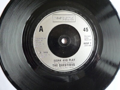 The Questions - Work and Play        RESP 7         VINYL NEAR MINT
