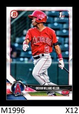 1-2018 BOWMAN DRAFT BASE PAPER DREVIAN WILLIAMS-NELSON ANGELS CARD#BD-77 QTY