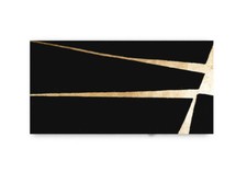 Quadro dipinto a mano su tela intelaiato Gold series67 colore oro astratto 60x40