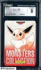 1996 Pokemon Vintage Bandai Carddass Part 2 #133 Red Card Eevee 8 CGC Mint