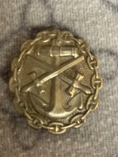 WWI German Imperial Naval Wound Badge Silver – Rare WW1 Kaiserliche Marine