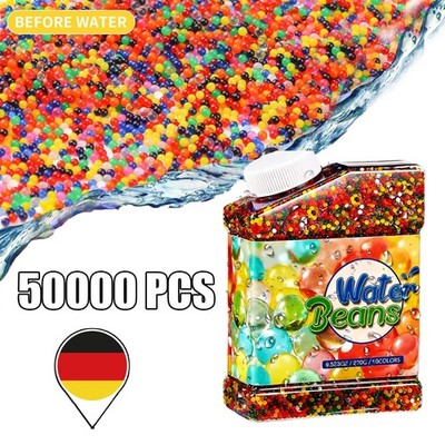 50.000 Stück Wasserperlen Hydroperlen,Gel Balls Blaster,Aquaperlen Hydrogel Bunt