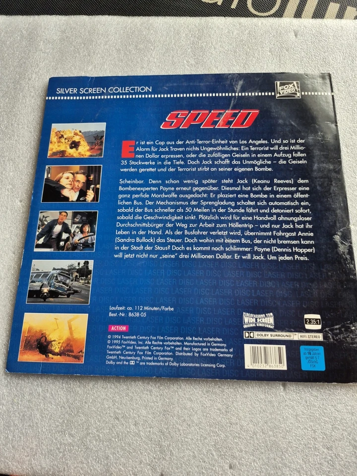 Laser Disk Disc - LD Speed - Schnallen Sie sich fest an! - 1995 - Bild 2 von 2