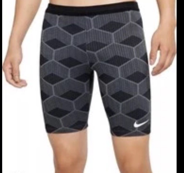 NIKE Pro Elite Kenya Half Tights Racing Shorts XL Unisex Black Gray White USA