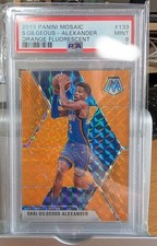 Shai Gilgeous-Alexander 2019-20 Mosaic Orange Fluorescent /25 PSA9
