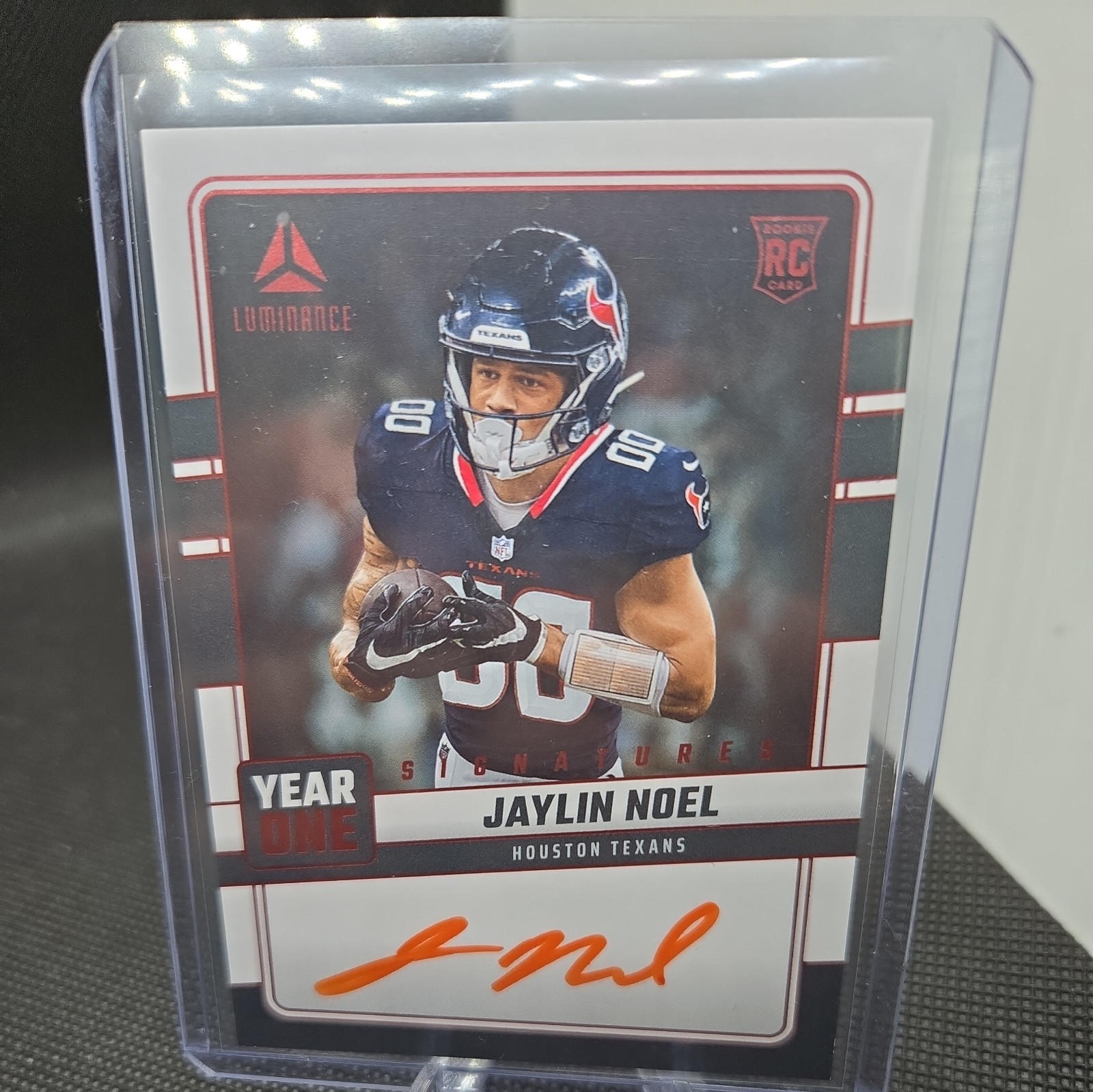 2025 Panini Luminance Jaylin Noel RC Year One On Card Orange Ink Auto