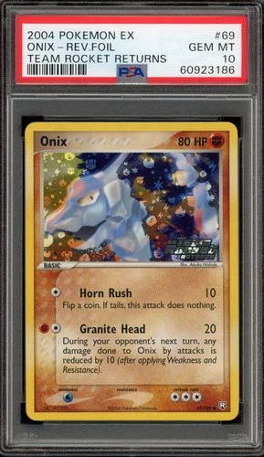 Pokemon Onix EX Team Rocket Returns Reverse Holo #69 PSA 10 Gem Mint