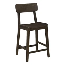 Boraam Torino Farmhouse Rubberwood Counter Stool in Carbonite Brown