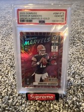 Shedeur Sanders 2025 Panini Donruss Gridiron Marvels SSP Gold 1/10 PSA 10 🔥