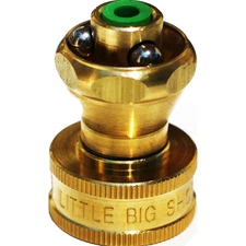 Little Big Shot Brass Hose Nozzle, Adjustable Leak-Free Provides 40% More Force