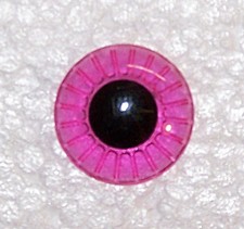Plastic Animal Eyes 16mm Pink Veined Cut Owl Lot 100 NO Washers