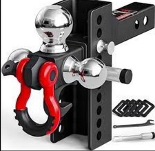 Tyt Tri Ball Trailer Hitch Mount 2 Receiver Tow Hook Lock 10k Lbs Gtw