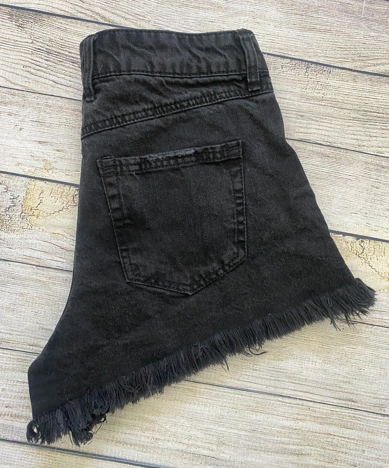 Pantalones Cortos VANILLA STAR High Rise Festival Negro Botín Talla 11 Juniors Mujer F53 Foto 3 de 4