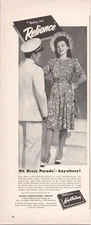 Reliance Kay Whitney 1942 Vintage Print Ad Dress Parade Fashion