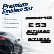 Für Mercedes E-Klasse E53 4matic BITURBO AMG dunkle Zierleisten Vierer Paket Für Mercedes E-Klasse E53 4matic BITURBO AMG dunkle Zierleisten Vierer Paket