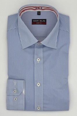Marvelis Langarm Hemd Body Fit Blau 1767-64-11 S114K