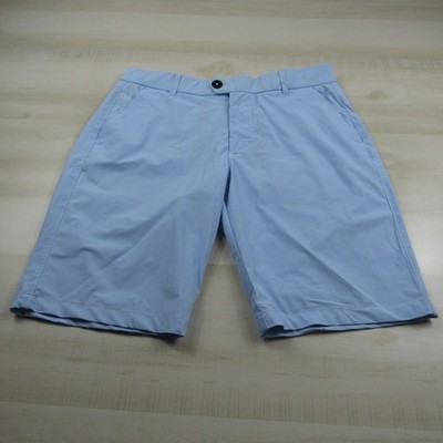 Greyson Shorts Mens 34 Blue Tech Chino Performance Lightweight Golf Casual