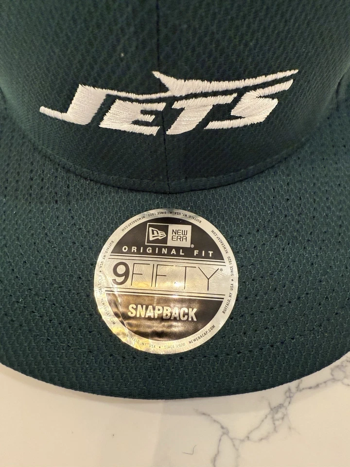New Era New York Jets 9FIFTY Gorra Ajustable Snapback Negra NFL Fútbol Foto 2 de 4