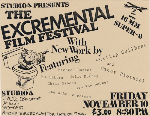 San Francisco STUDIO 4 PRESENTS THE EXCREMENTAL FILM FESTIVAL Original #159666