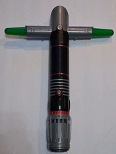 Star Wars Luke Skywalker glowing green cross guard lightsaber