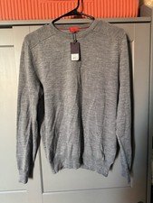 Isaia napoli lightweight wool silk cashmere sweater grey Medium