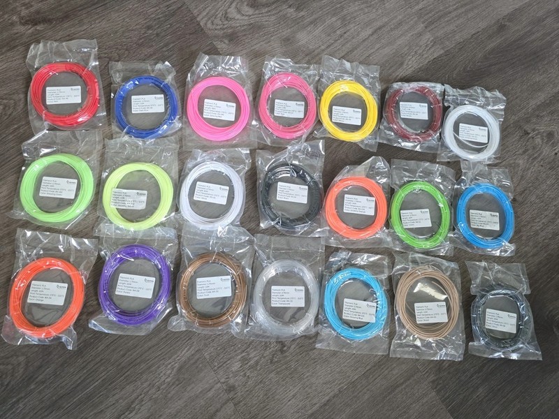 I3DPEN PLA Filament, 1.75mm-Diameter,10 meter-length, 21 count and colors 