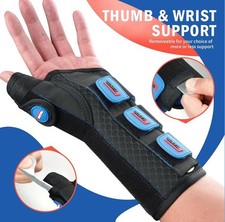 FEATOL Carpal Tunnel Wrist Brace Night Support,Thumb Spica Splint RightHand M/L