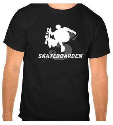 Skateboarden, Skate, Sport schwarze T-SHIRT  - SPR173 -SW