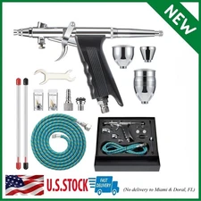 Airbrush Kit, Air Brush Painting Set, Double Action Trigger Airbrush Gun with 0.