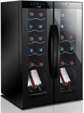 NutriChef 24 Bottle Wine Cooler Refrigerator w/Digital Control PKCWC240
