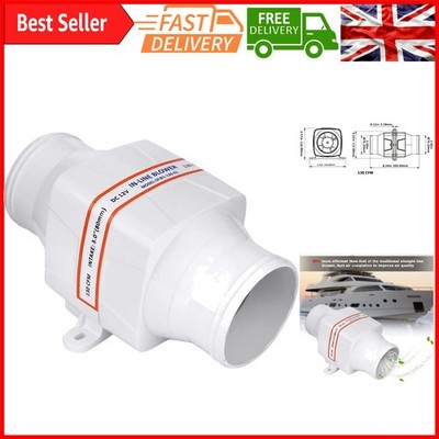 3 Zoll DC 12 V Leiser Marine Luftgebläse Rohrventilator für Yachten, Wohnwagen & Gebäude...