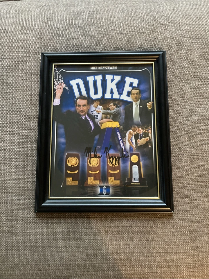  MIKE KRZYZEWSKI Signed Duke Basketball 8x10 Photo FRAMED - Image 2 of 3