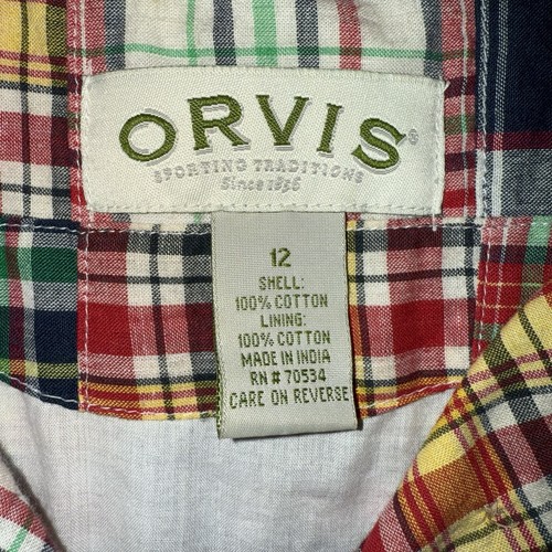 Orvis Jacket Button Down Patchwork Plaid Long Sleeve Shirt Jacket Women Size 12 - Picture 5 of 8